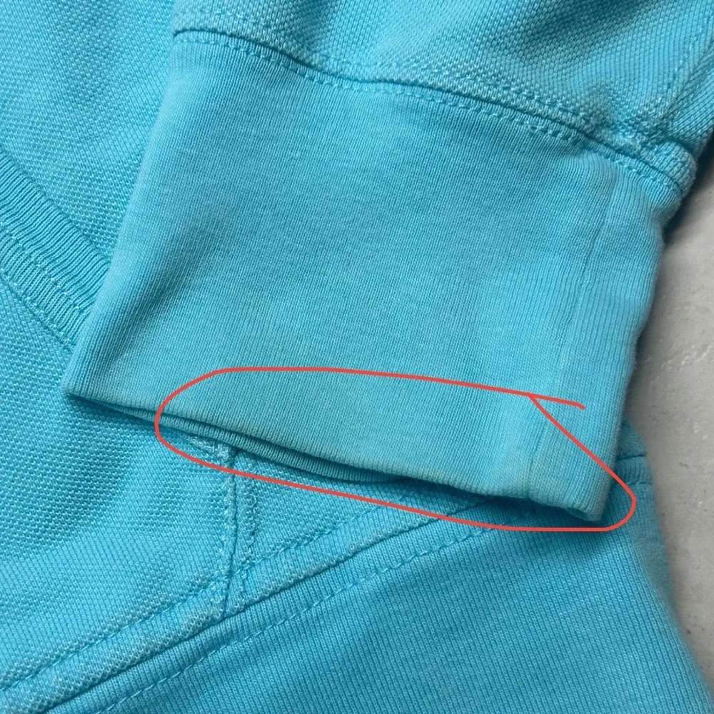 Polo Ralph Lauren Zip Up Hoodie Turquoise Blue Mens Size M Pique Cotton Pony
